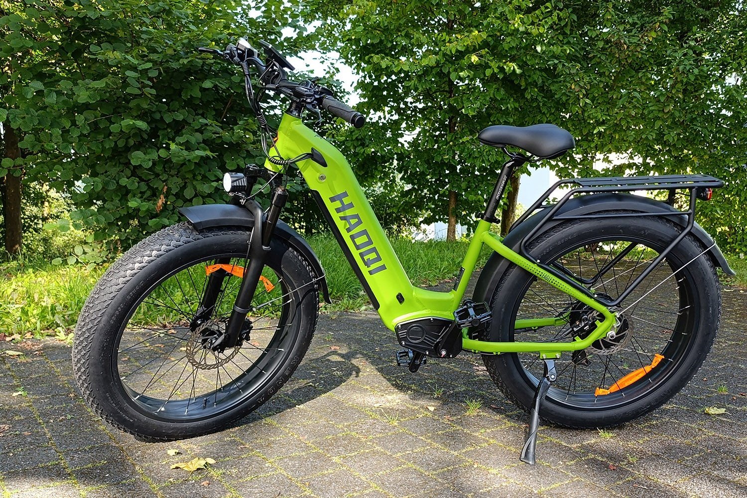 haoqi step thru e-bike green eagle