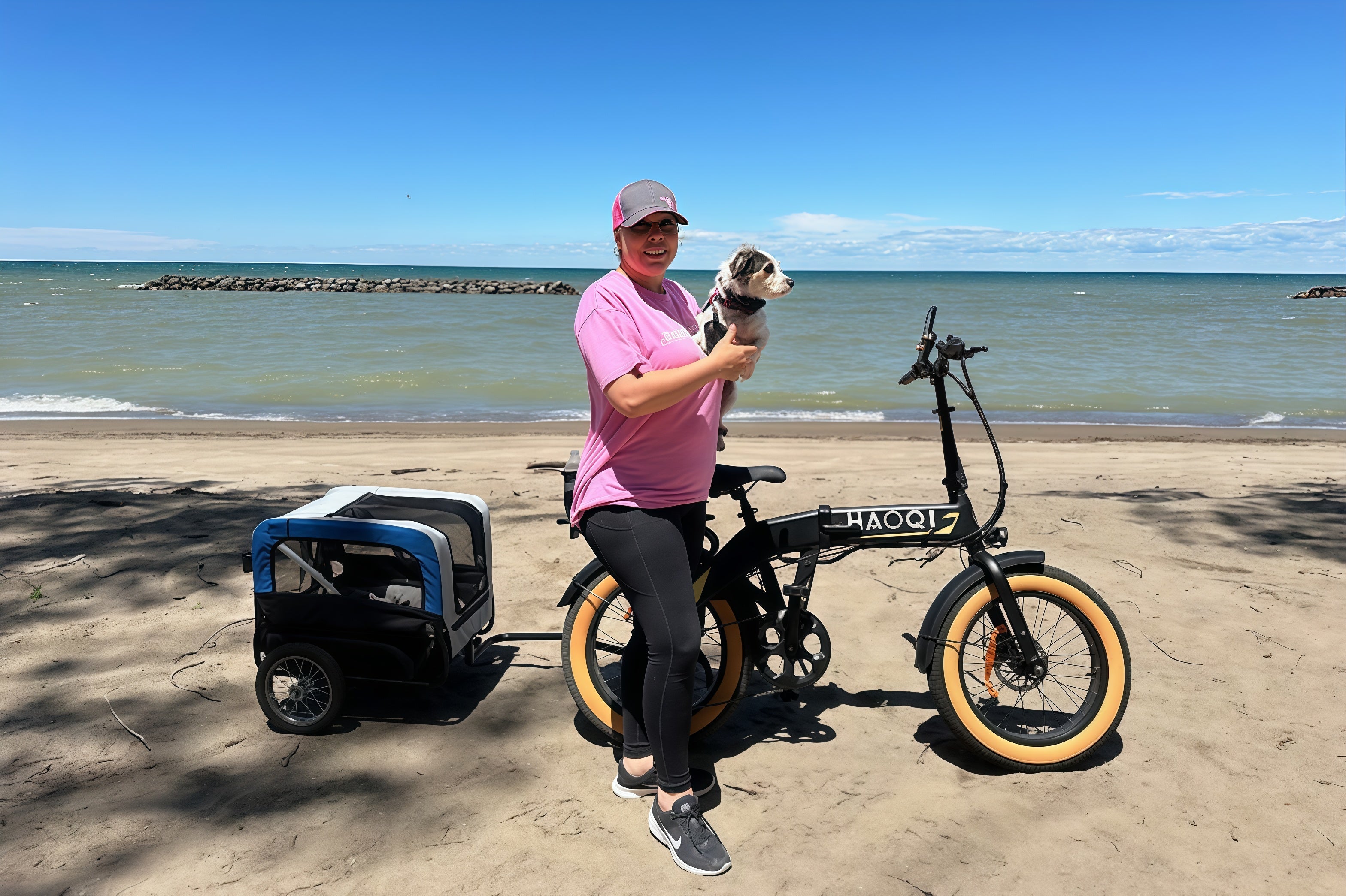 haoqi squirrel folding e-bike black