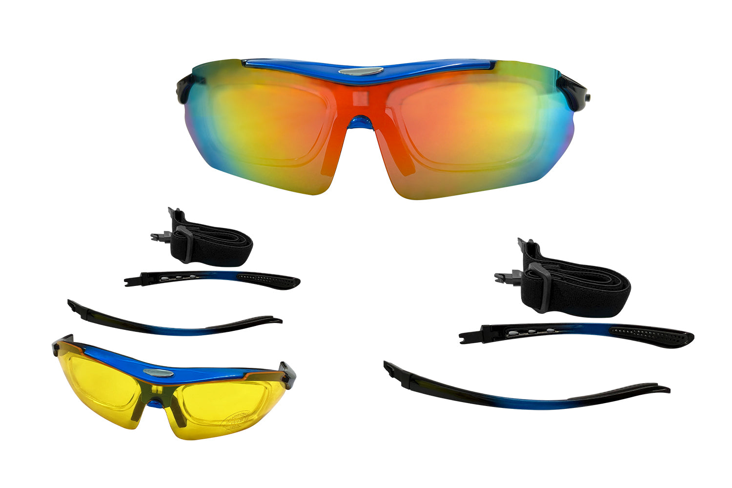 HAOQI E-Bike Sonnenbrille mit 5 austauschbaren Gläsern
