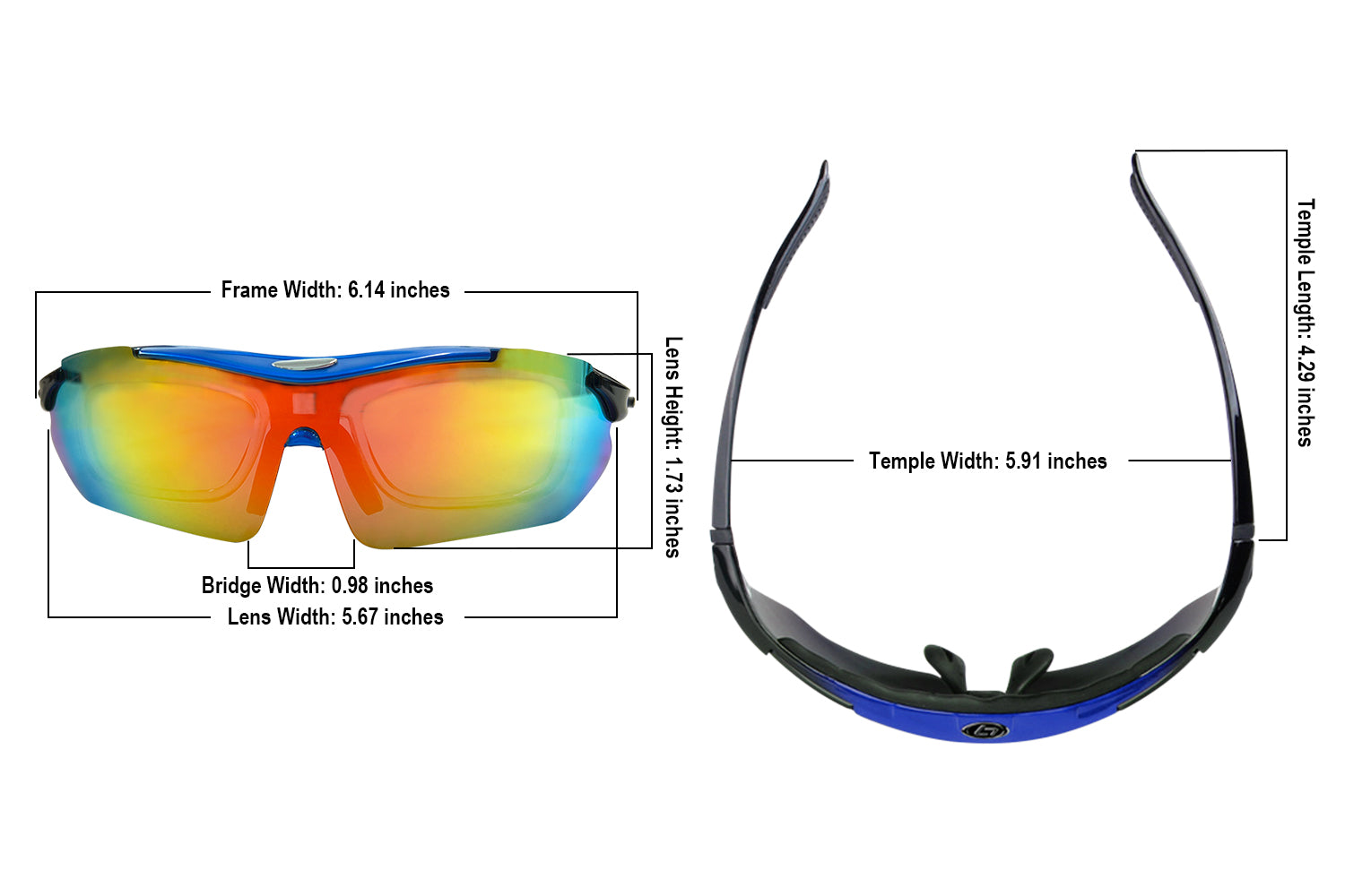 HAOQI E-Bike Sonnenbrille mit 5 austauschbaren Gläsern