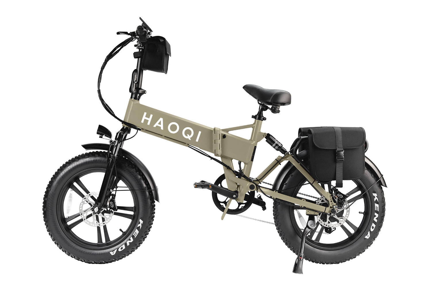 Haoqi Folding E-bike EB3 off-road tires Khaki image 2