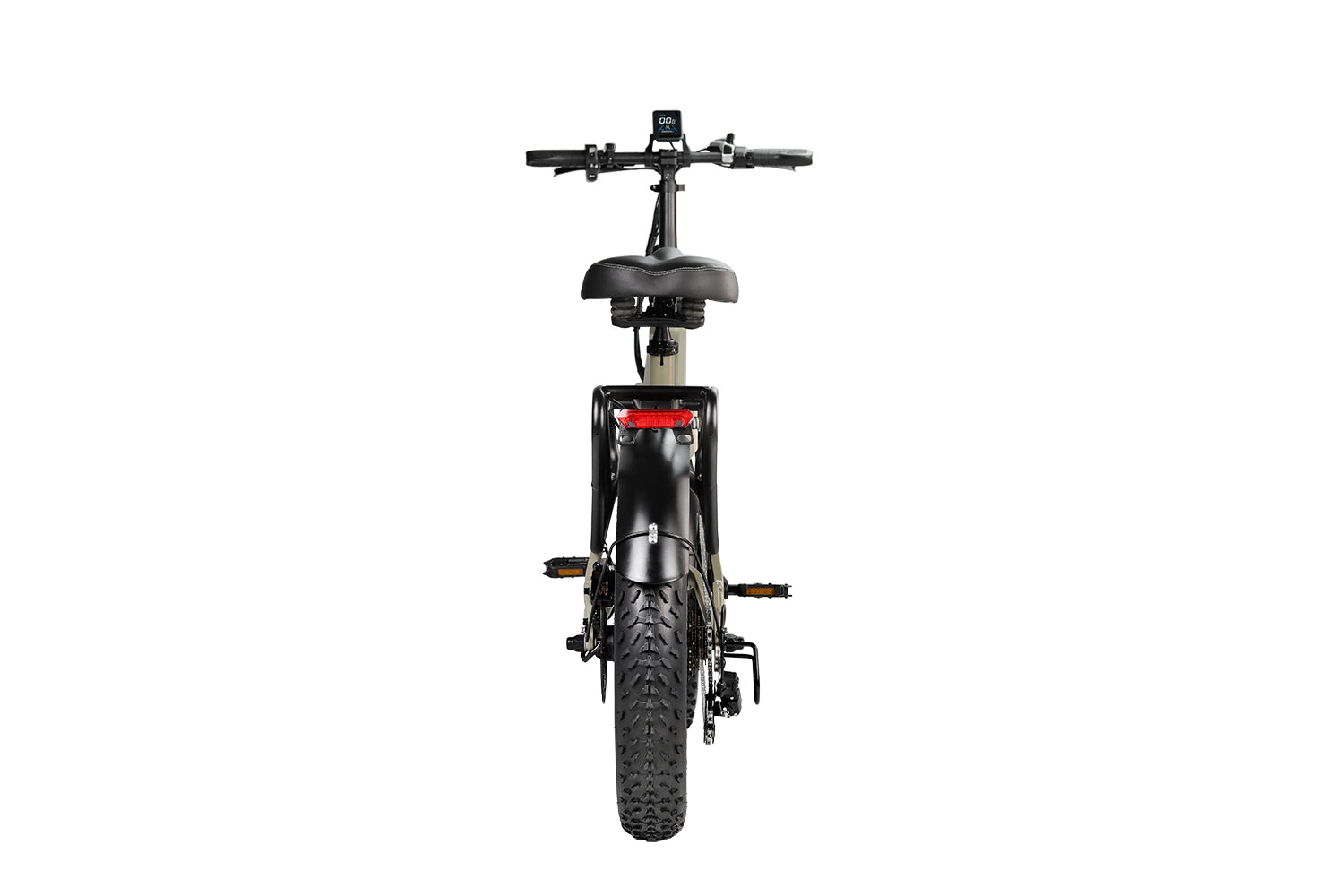 Haoqi Folding E-bike EB3 off-road tires black Rear view