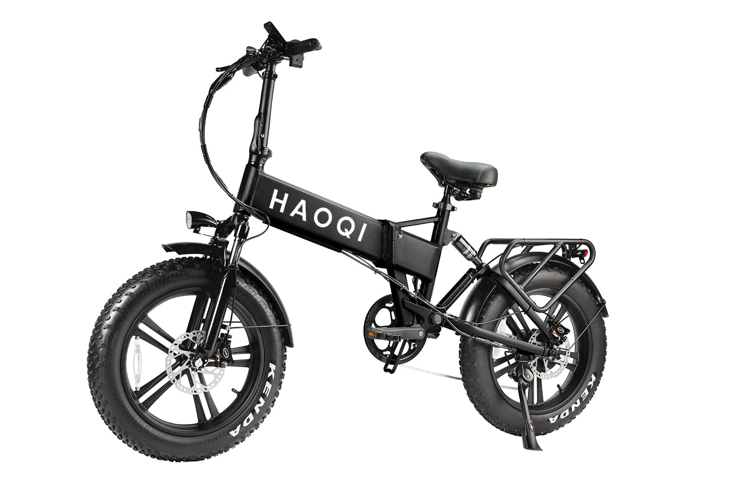 Haoqi Folding E-bike EB3 off-road tires black side view