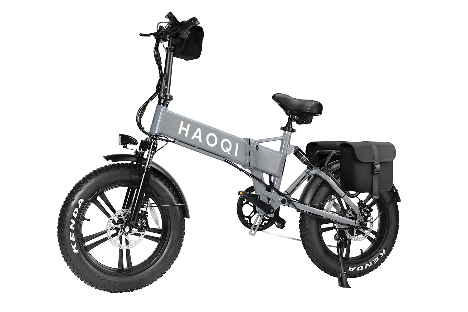 Haoqi Folding E-bike EB3 off-road tires grey side view