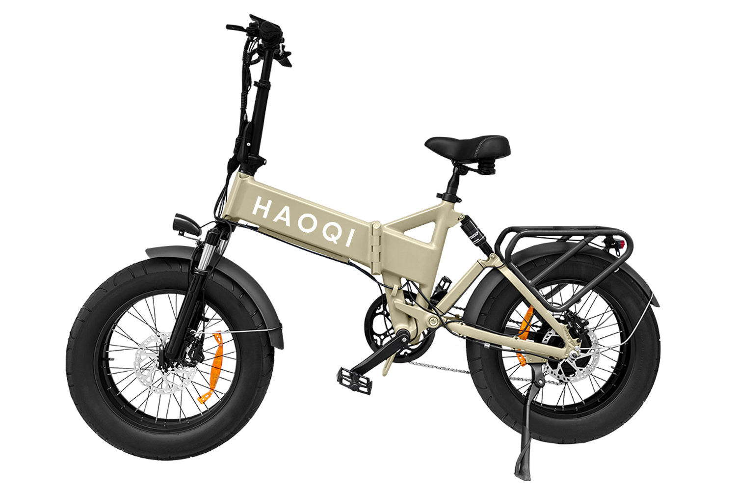 Haoqi Folding E-bike EB3 urban tires Khaki image 2