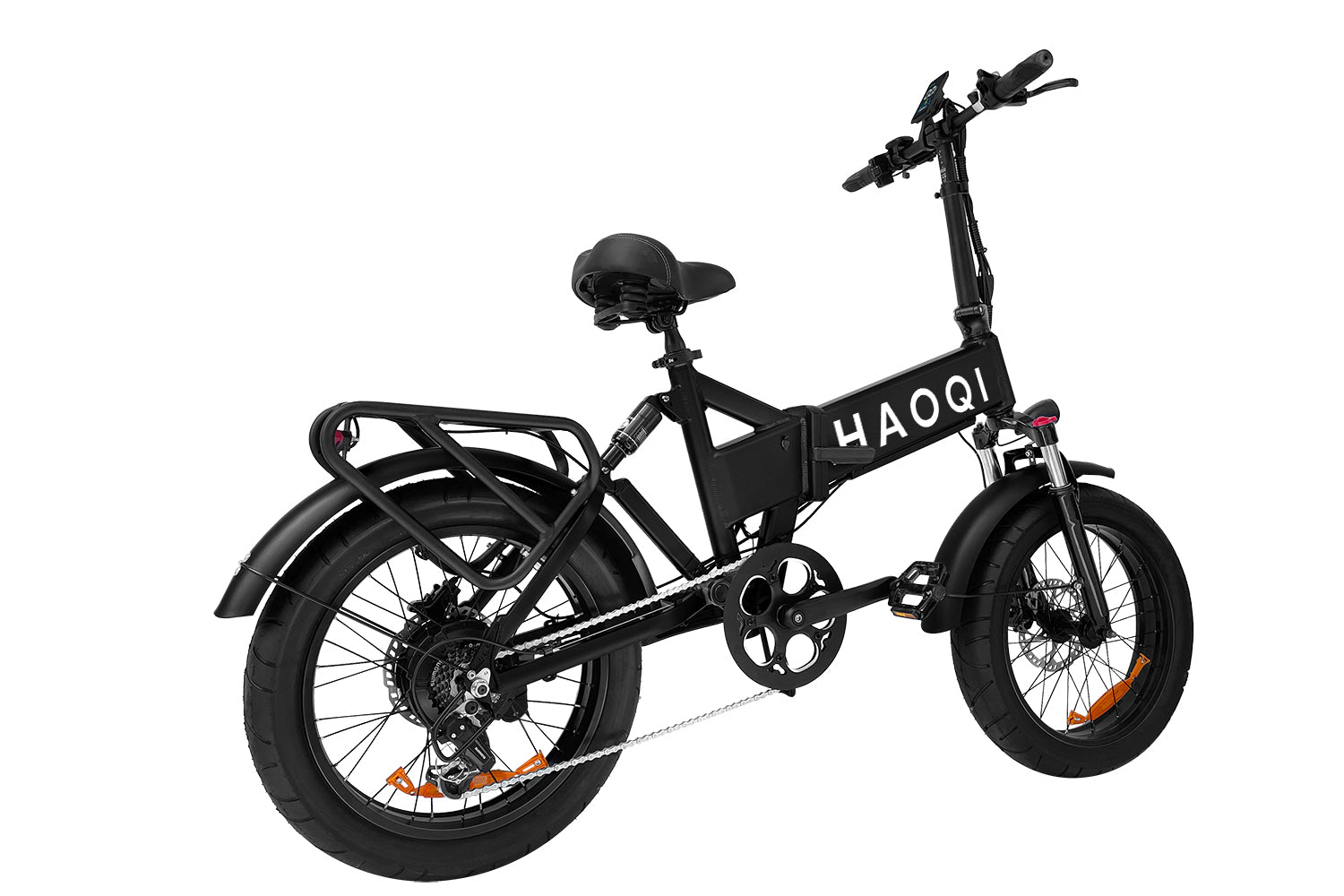Haoqi_Folding_E-bike_EB3_urban_tires_black Rear side view