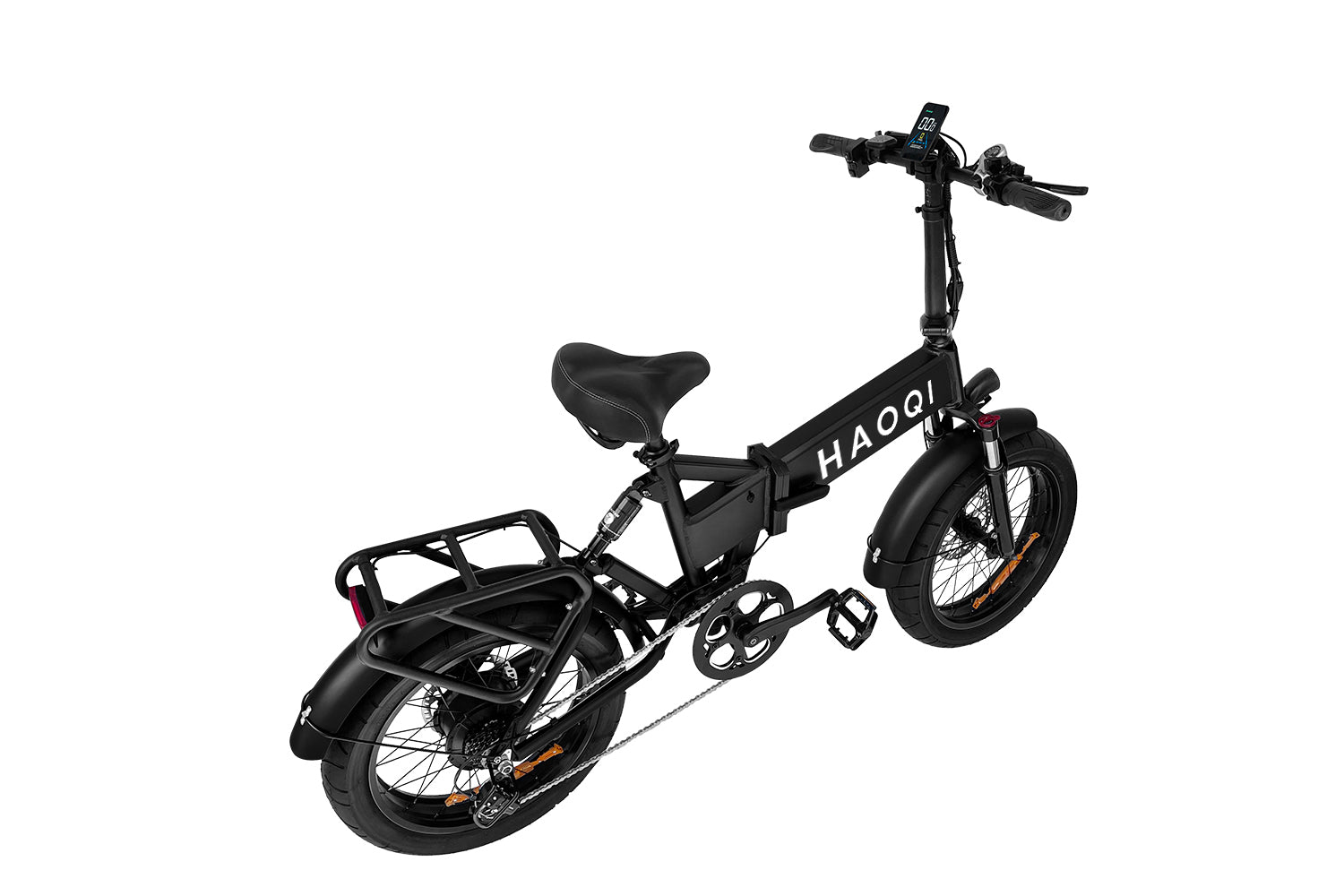 Haoqi Folding E-bike EB3 urban tires black Top-side view