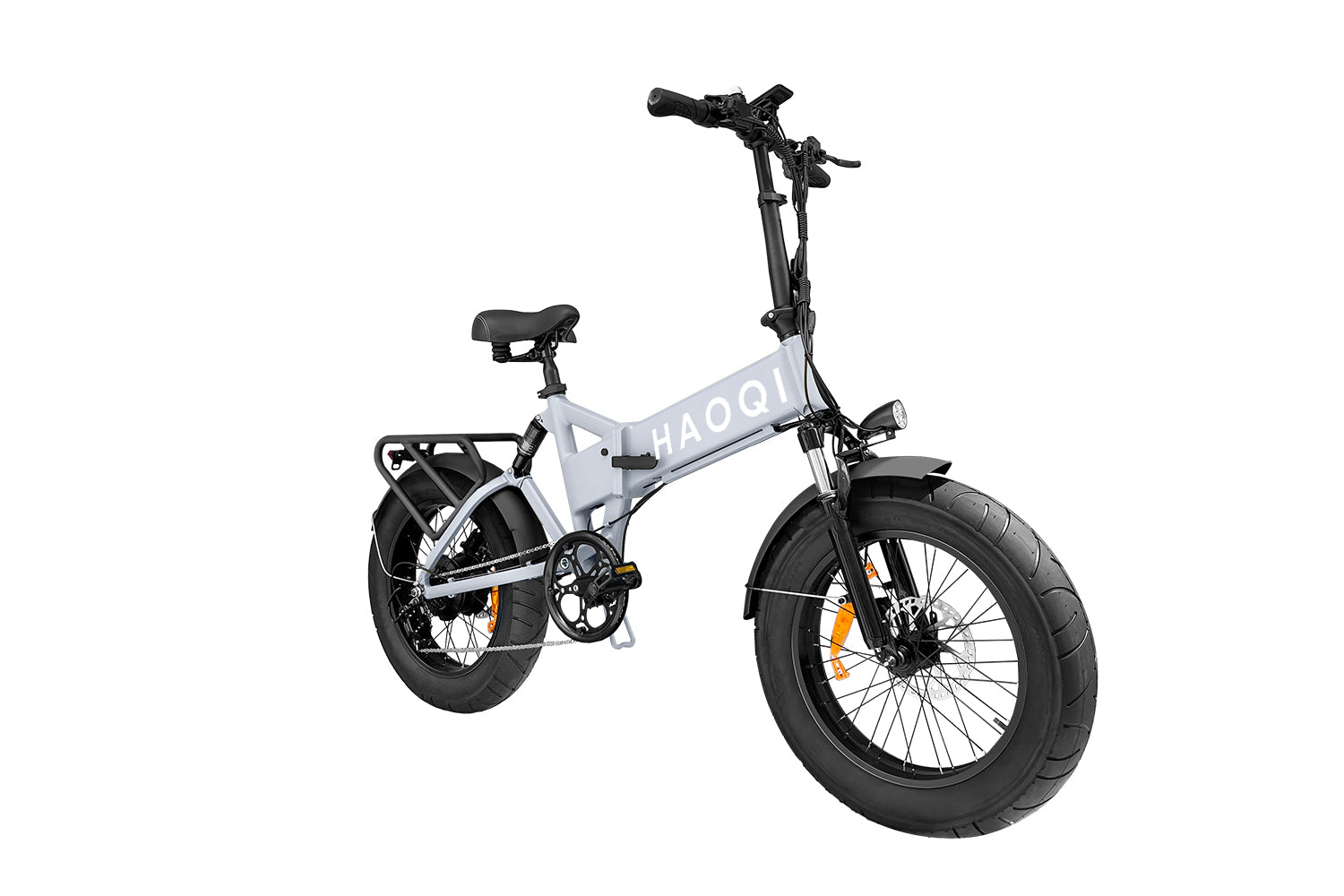 Haoqi Folding E-bike EB3 urban tires grey side view