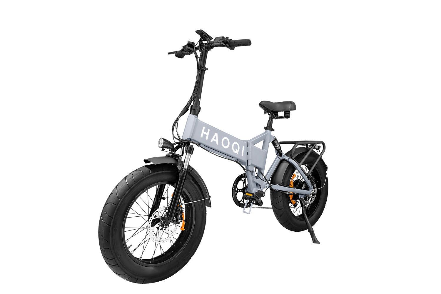 Haoqi Folding E-bike EB3 urban tires grey side view 2