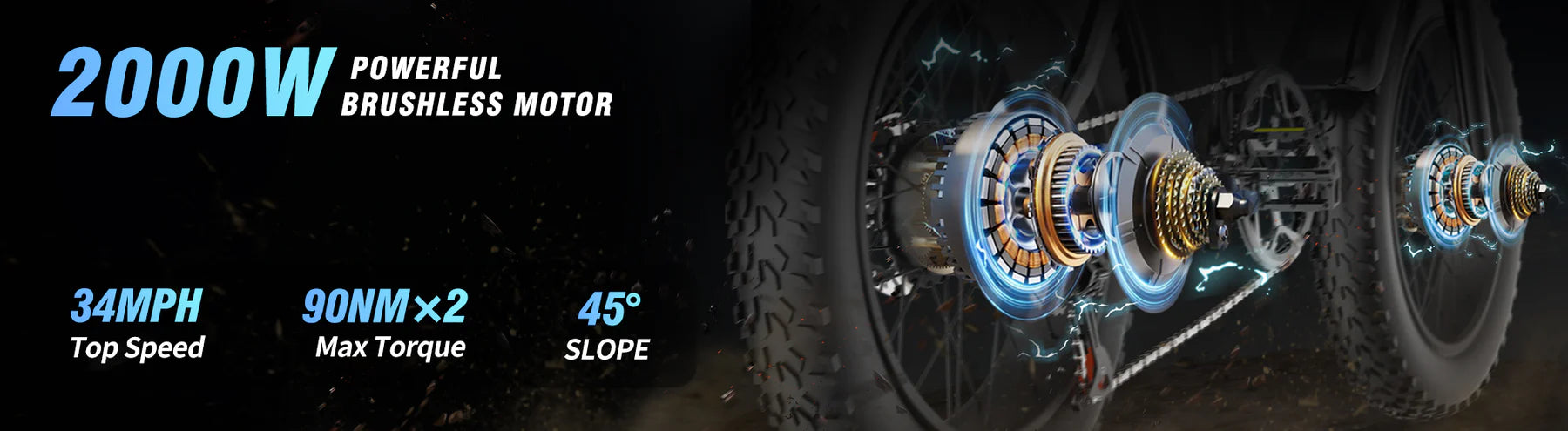 Ridstar Q20 Pro E-Motorcycle Dual Motor 2000W 