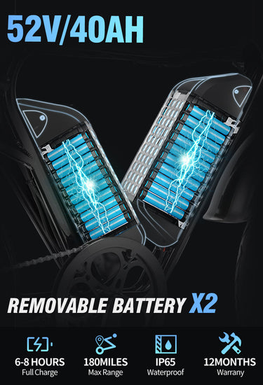 Ridstar Q20 Pro E-Motorcycle Dual battery mob