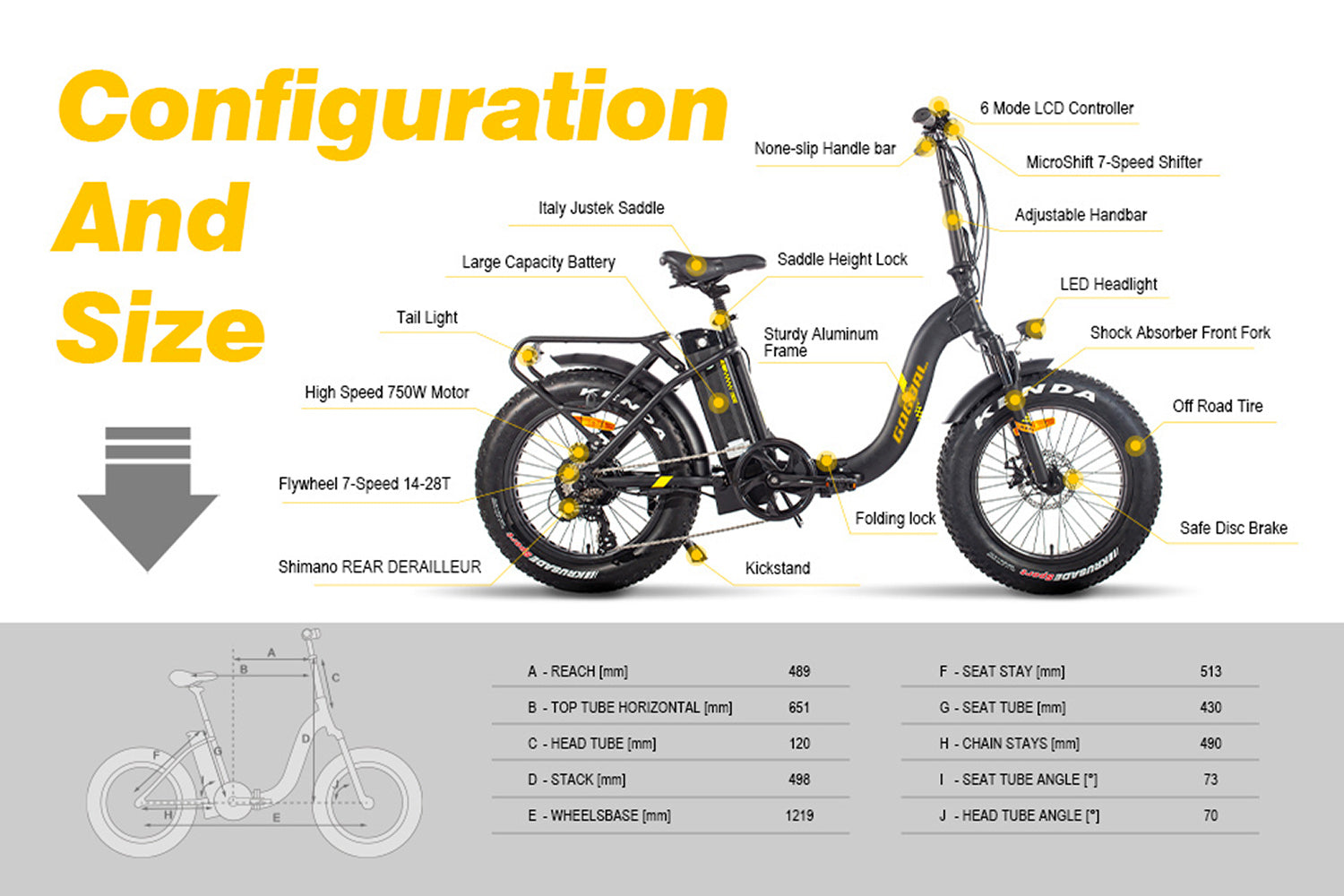 Gogoal Folding E-bike