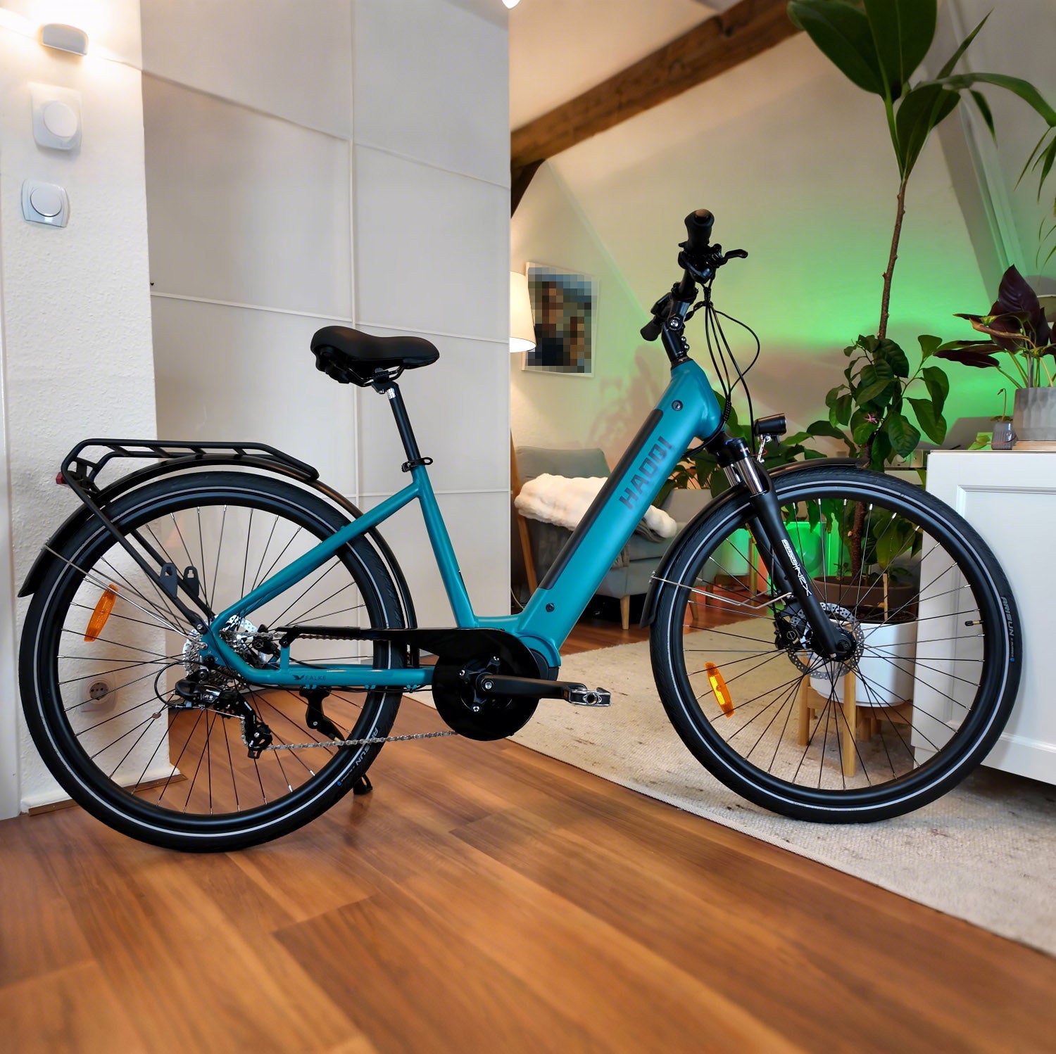 haoqi ebike falke elektrofahrrad blue